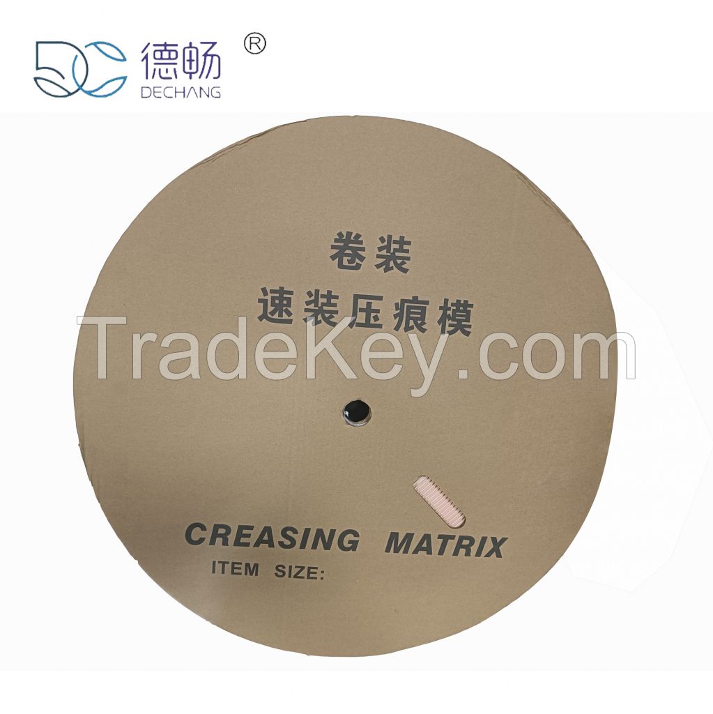 Creasing Matrix of PVC roll Base black Colo Pressboard base creasing matrix