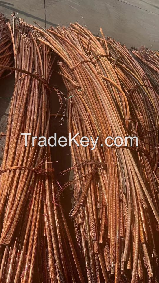 Wholesale Copper Scrap Red Copper Wire Scarp Min 99.99% Yellow Color Copper Wire for Large Stock