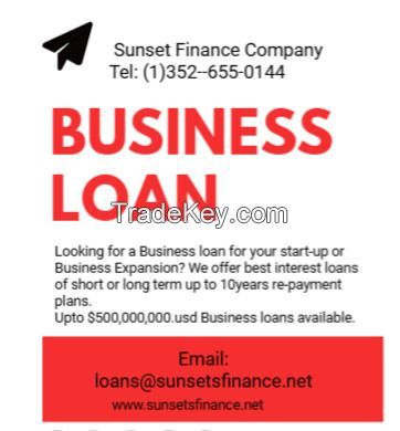 BUSINESS LOANS  AVAILABLE FOR START-UP AND EXPANSIONS