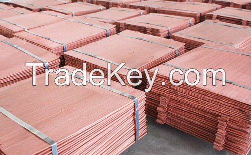 Wholesale Red Copper Cathode Plate for Electrolytic Pure Copper Sheet Orange