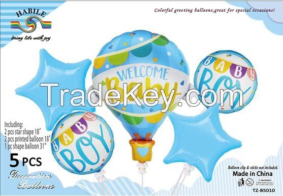 baby collection 5pcs foil balloon set