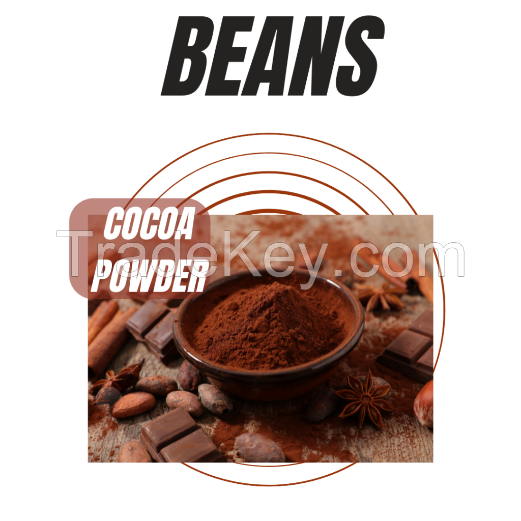 Cocoa Beans, Cocoa Powder, Cocoa Butter, Cashew Nuts and Coffee Beans