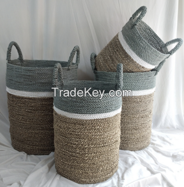 Sage Laundry Basket from Sea Grass