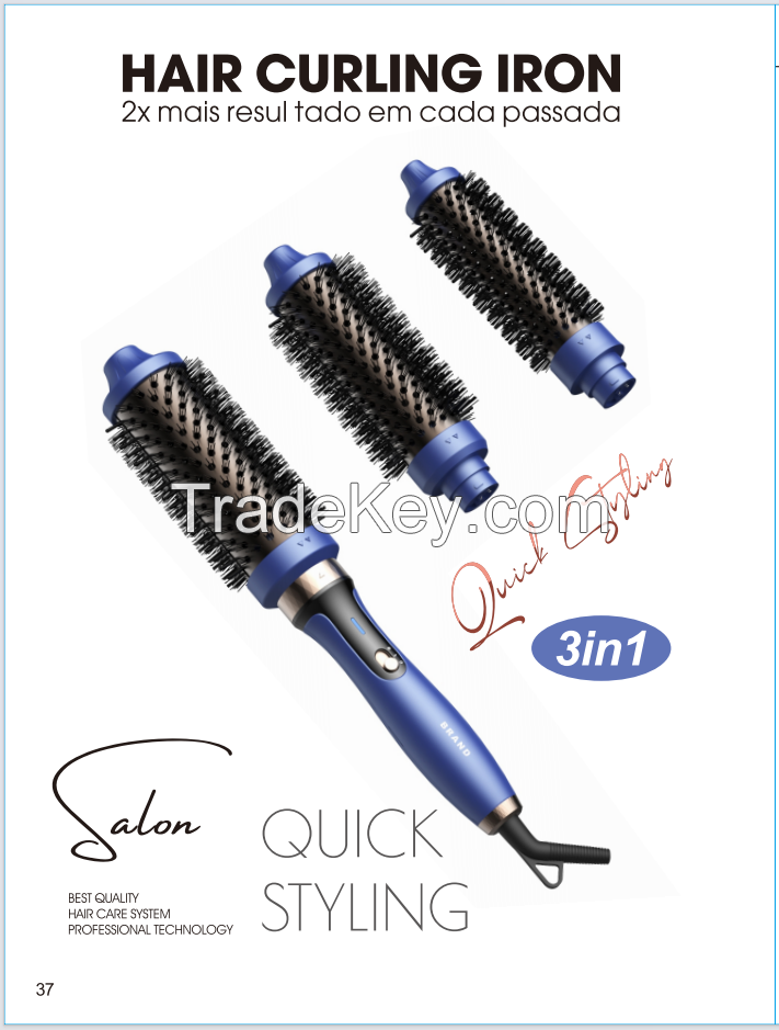 3-in-1 Multi-Function Hot Air Brush - Create Perfect Curls and Volume, Care for Your Hair