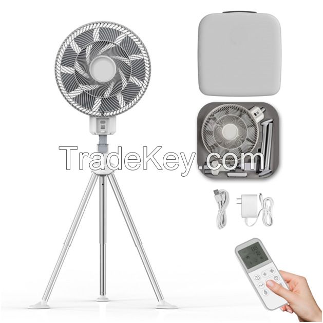 JIXIN Tripod Outdoor/Indoor Fan Remote Control Low Voltage Fan