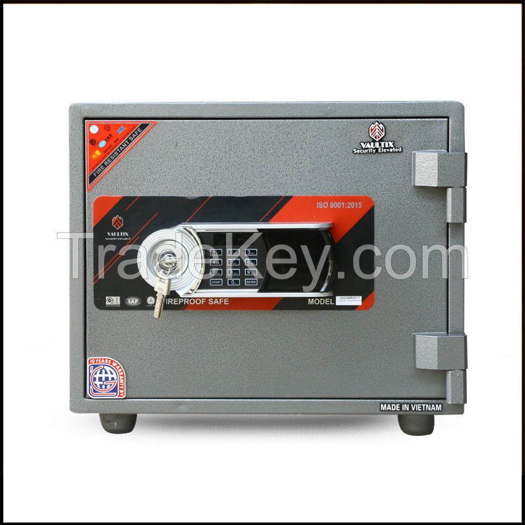 Vaultix Fire Proof Steel Digital Safebox Grey - 41X48X38 CM