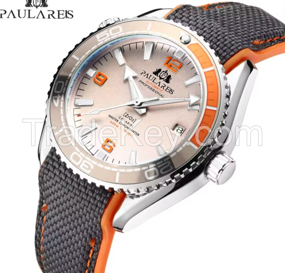 PAULAREIS automatic mechanical luminous canvas rubber strap men&#039;s watch AUTOMATIC WATCH