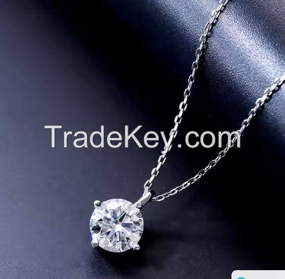 Women&#039;s jewelry 925 sterling silver gold-plated diamond necklace