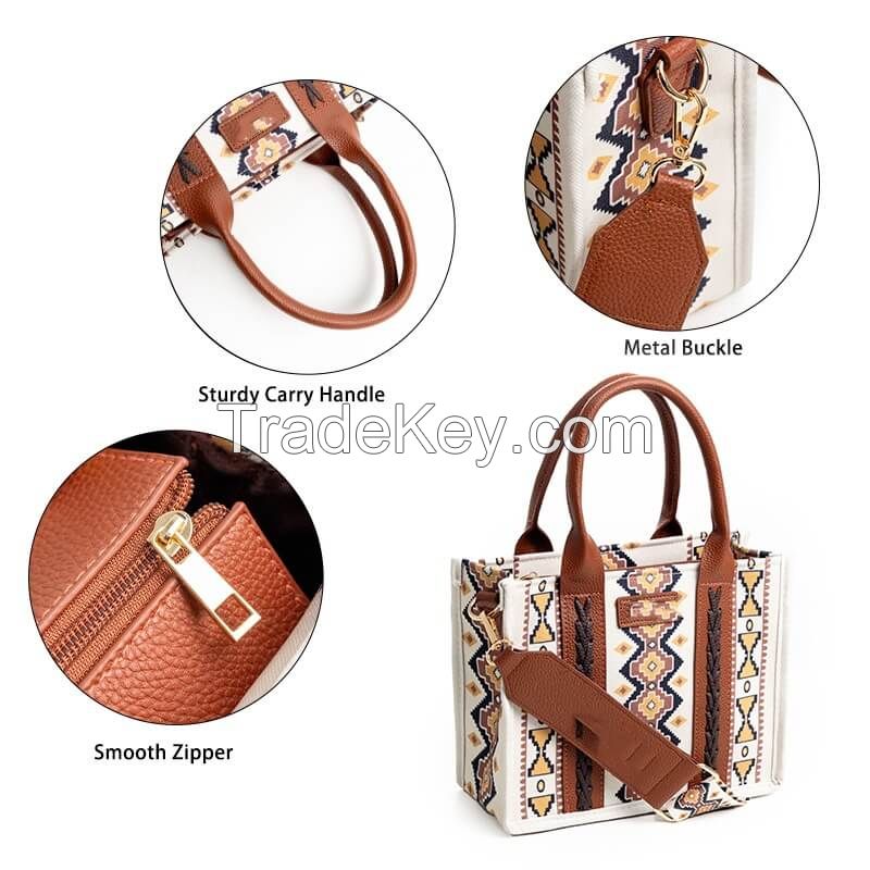 Custom logo Wrangler Southwestern Crossbody Boho Tote Bag