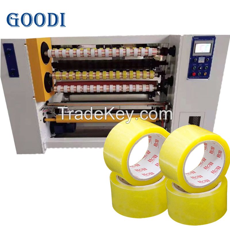 China Factory printed adhesive tape making machine price/ adhesive tape roll slitting machine