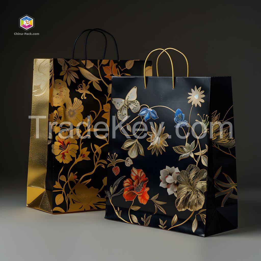 Luxury Custom-Printed Paper Shopping Bags