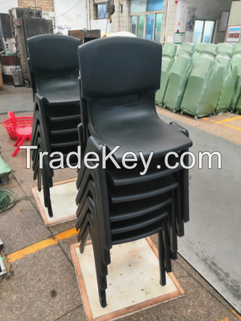 Durable Teal Aqua Industrial Stackable Plastic Dining Chair Safe Quality School Hospital Furniture for Outdoor Staircase Use