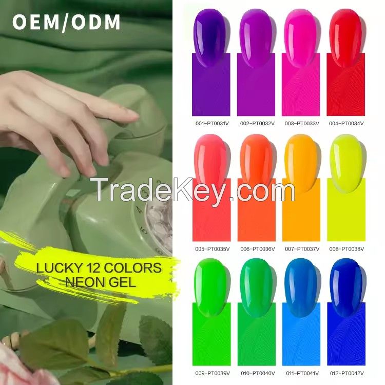 Nail Neon Extension Gel Fluorescent Nail Gel Polish