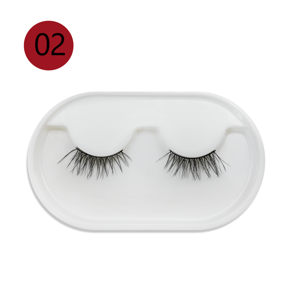 3D Multi-layer natural wispy Synthetic hair lashes in flexible cotton band / Lightable wearing feel of silk hair eyelash from eyelash manufacturer / Wet lash look by 10mm high quality synthetic fiber eyelash from vendor / Elegant 12mm 3D good fiber materi