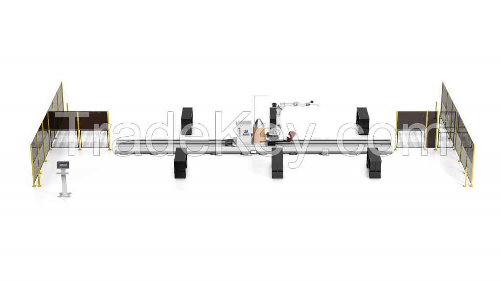 Industrial 7 Axis Rail-mounted Robot Welding Workstation Machine