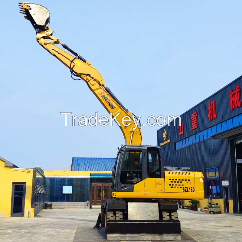 Factory Price 17ton 18ton heavy machinery Shanzhong SZL180 Wheel Excavator for sale