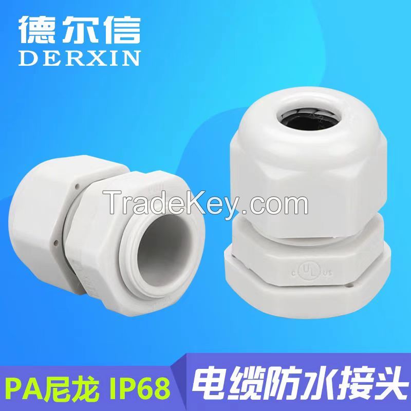 UL certified safety certification nylon cable connector PG German threaded cable waterproof connector cable fixed head