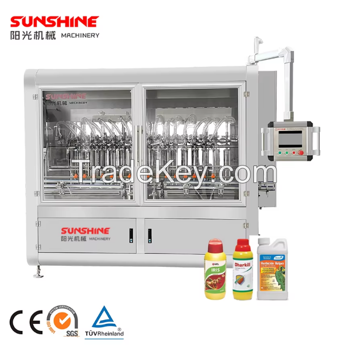 Automatic herbicide fungicide Insecticide filler machine fertilizer auxin plant chemical liquid plastic bottling filling machine