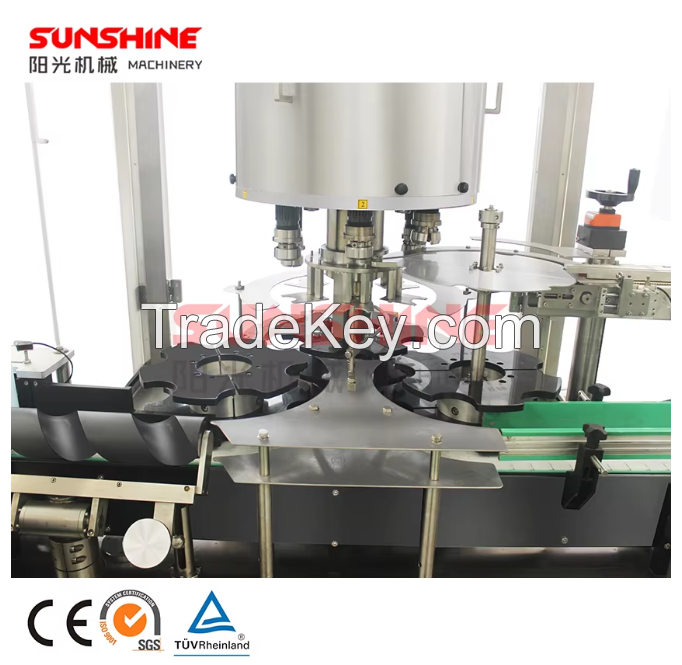 Automatic 4-8heads rotary pick and place capping machine for plastic glass bottle closure sealing PET cap closing capper machine