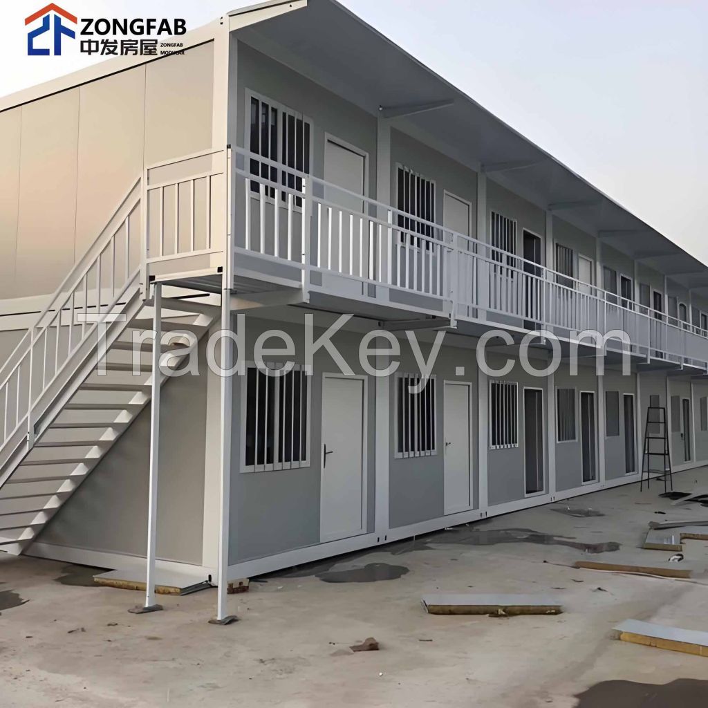 Container modular prefab house temporary building for Construction Site  office worker camp dormitory apartment