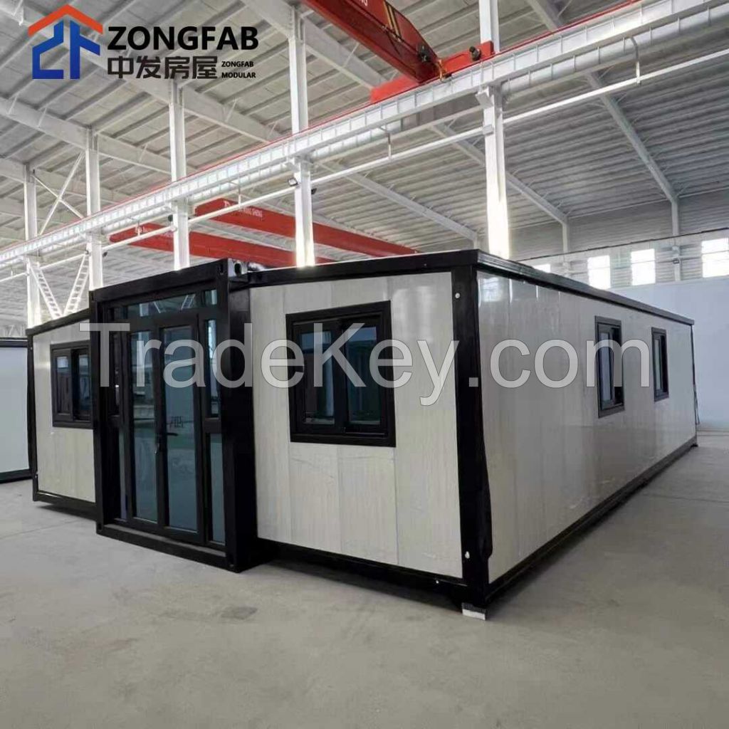 Mobile Foldable  Cabin Tiny Movable Modular Housing Expandable Container House Homes Two Wing prefabricated