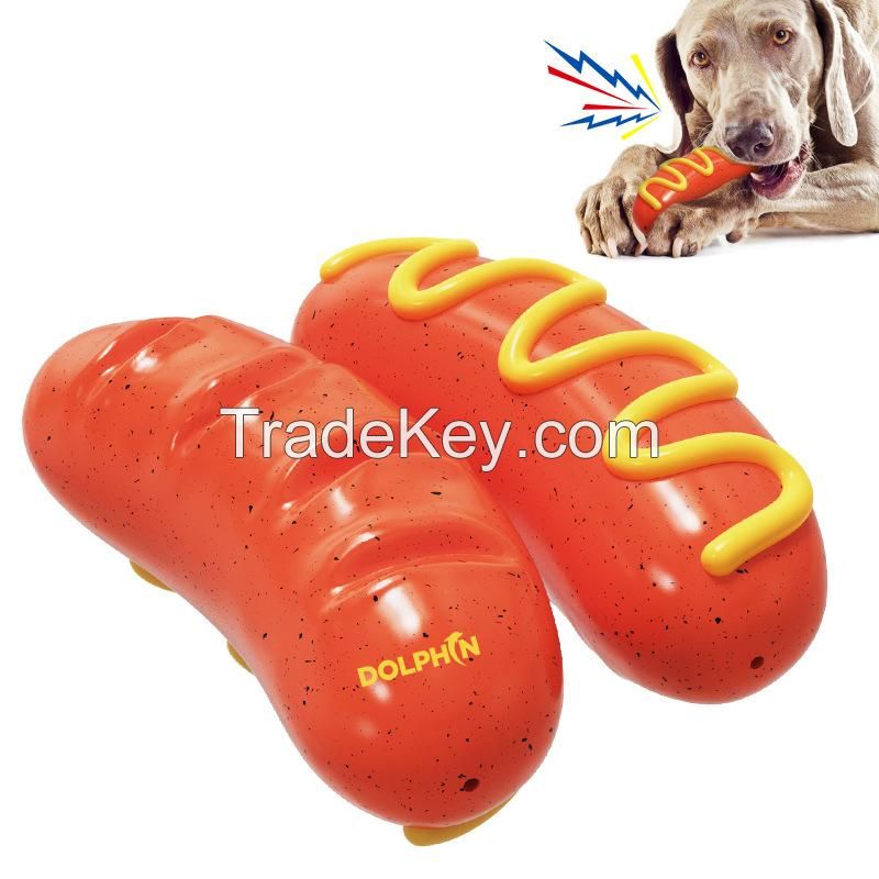 Hot Dog Shape Dog Chew Toy