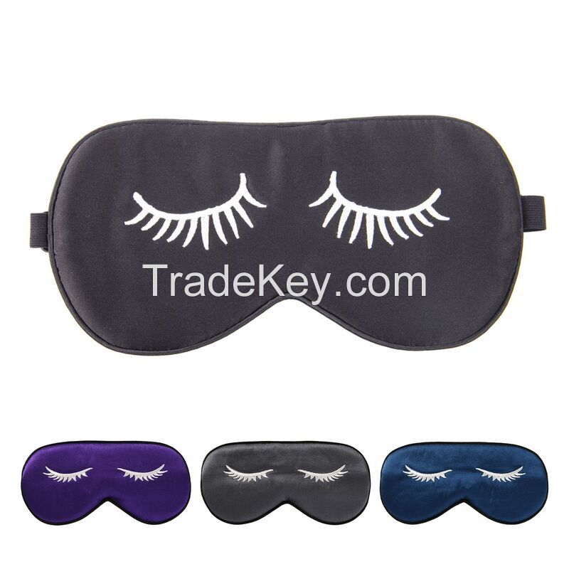 Custom Embroidered Pure Silk Eye Mask