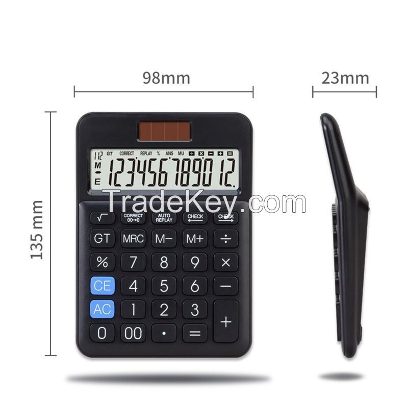 12 Digit Dual Power Desktop Business Calculator