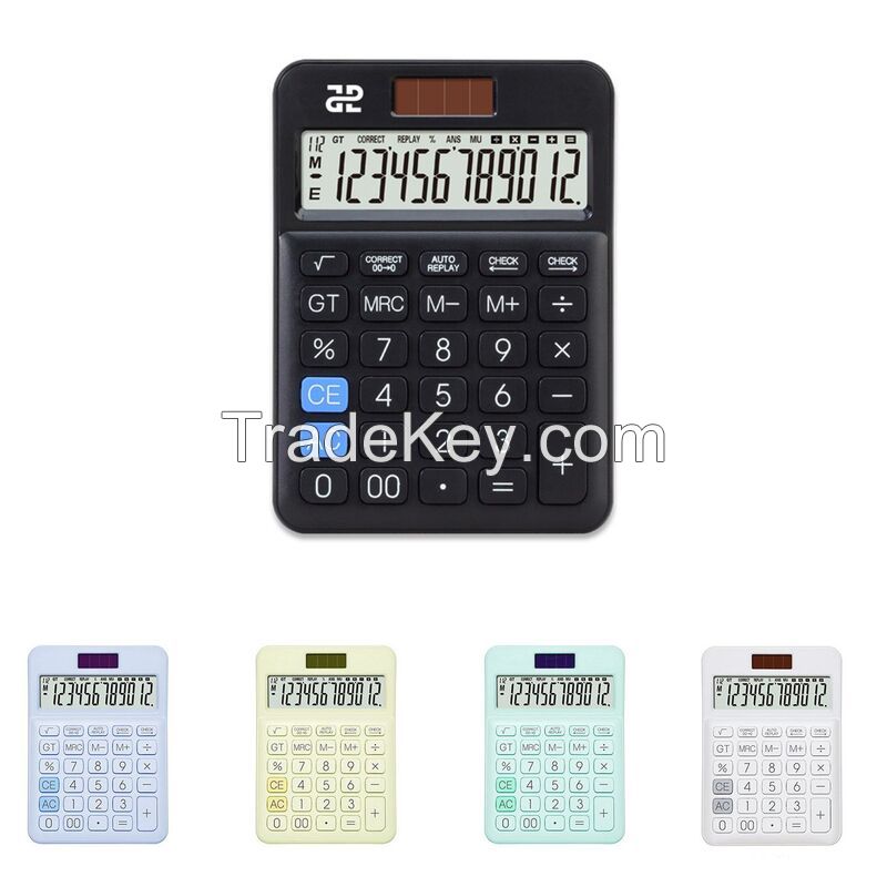 12 Digit Dual Power Desktop Business Calculator