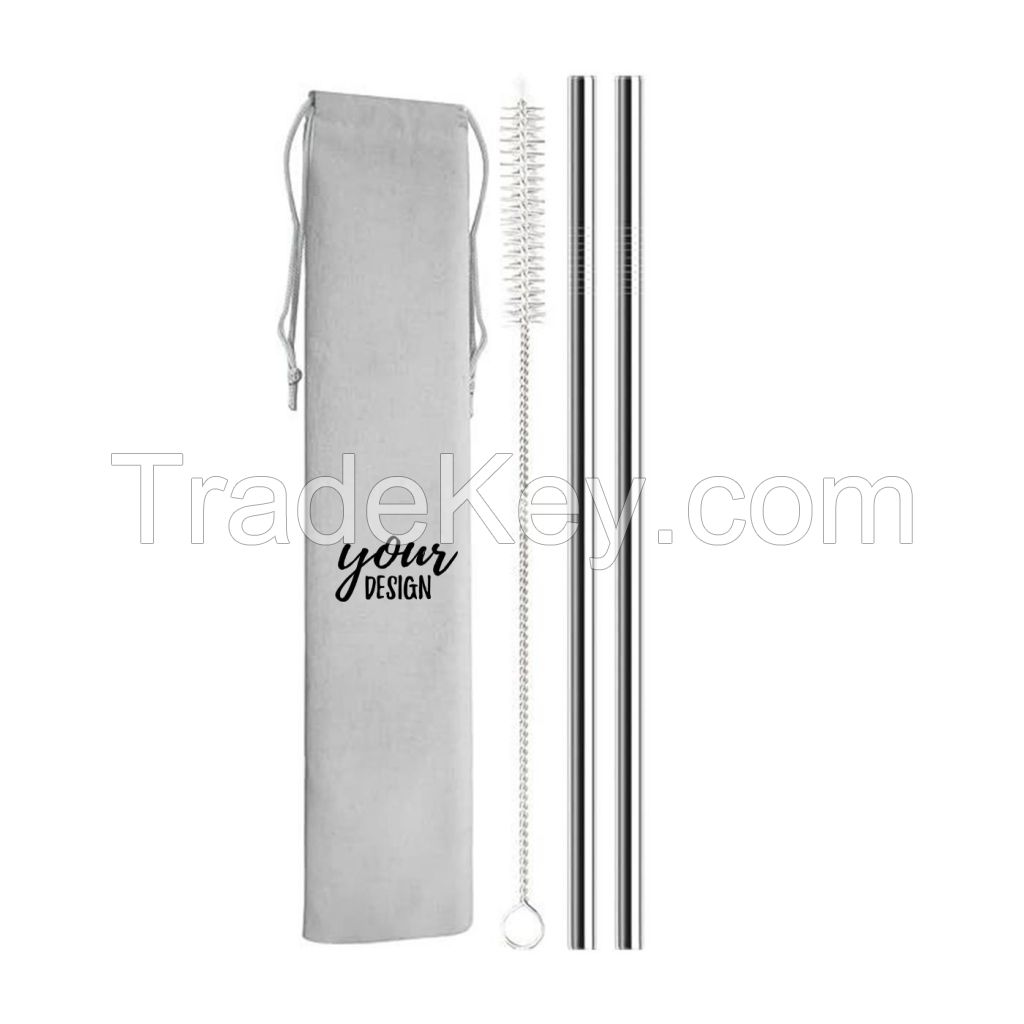 Reusable Stainless Steel Straw Set