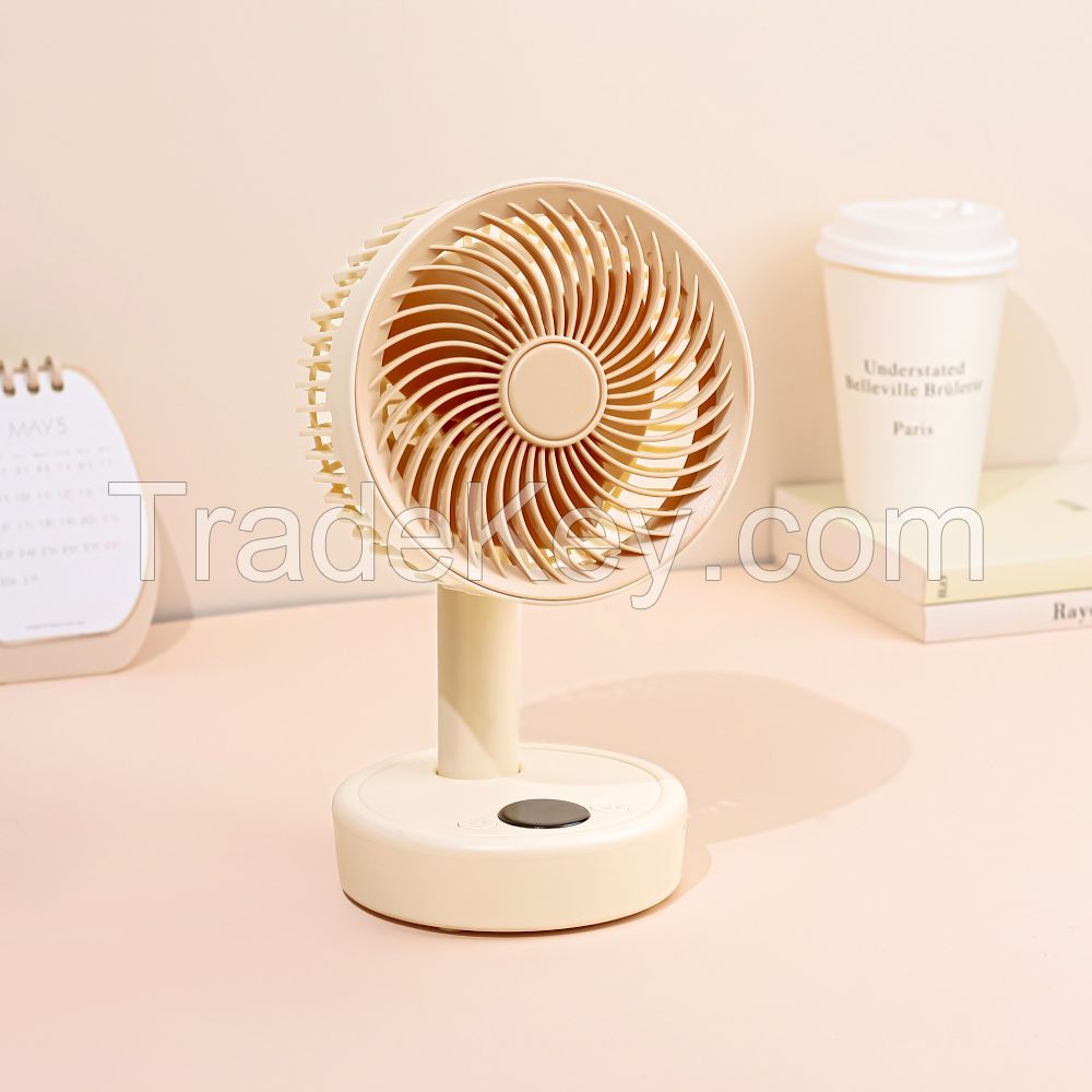 Factory New Design High Quality Table Pedestal Auto Shake Digital Display USB Mini Rechargeable Portable Fan DC Cooling Fans