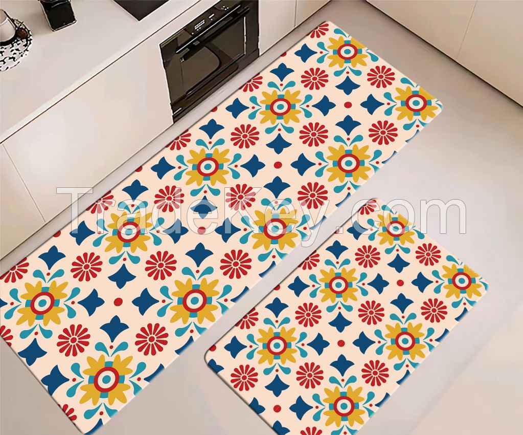 2 pcs of  anti-fatigue and non-slip water-proof pu kitchen mats 