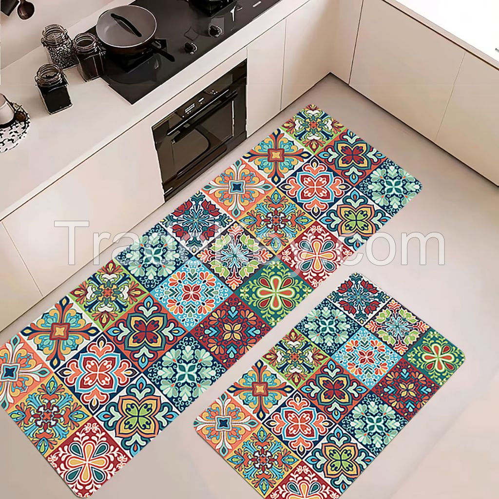 2 pcs of Persian patterns of anti-fatigue kitchen mats