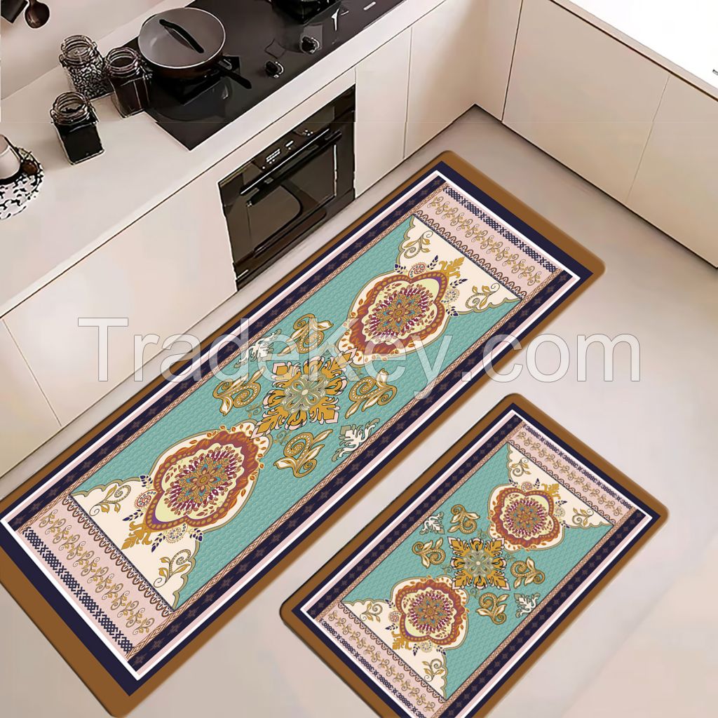 2 pcs of Persian patterns of anti-fatigue kitchen mats