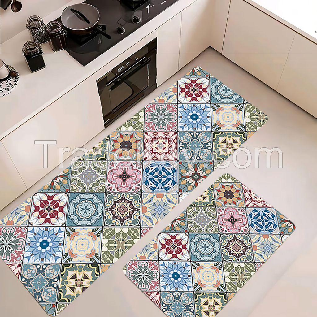 2 pcs of Persian patterns of anti-fatigue kitchen mats