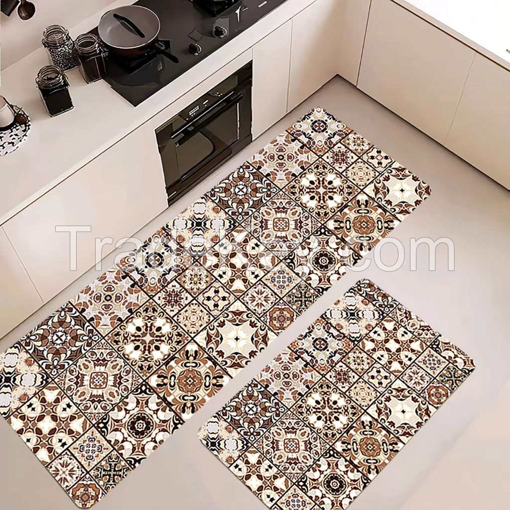 2 pcs of Persian patterns of anti-fatigue kitchen mats