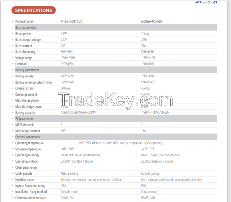ArcRank Household Hybrid Inverter (Single-phase)