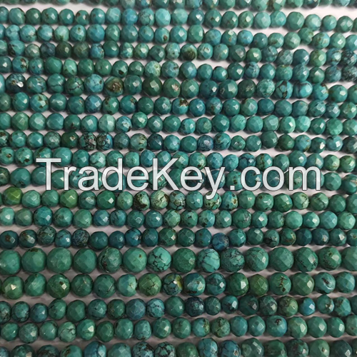 Turquoise Faceted Round Beads