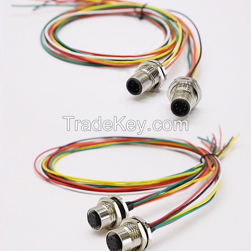 Flange socket multi-core wire harness
