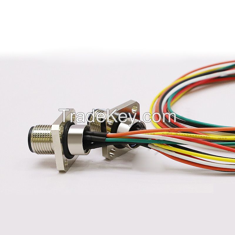 Flange socket multi-core wire harness