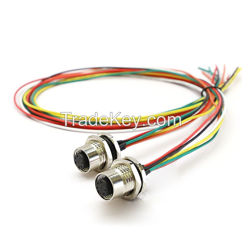 Flange socket multi-core wire harness