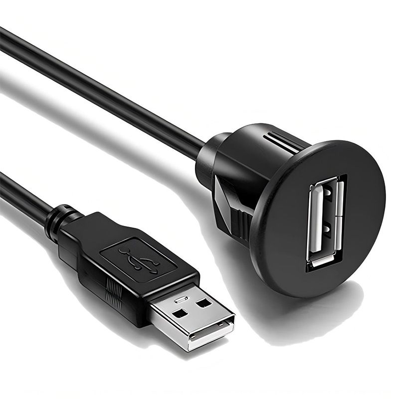 In-vehicle USB Female-to-Male Data and Charging Extension Cable
