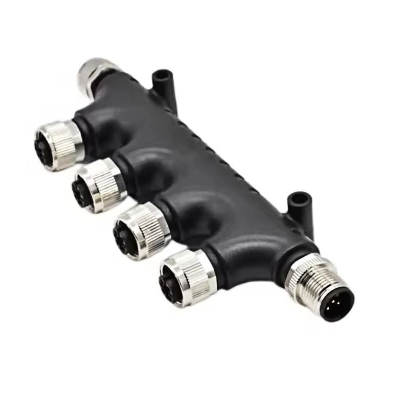 Custom Nema2000 Connectors, IP67/IP68 Waterproof T-Connectors, Male and Female, 7/8", 4P, 5P, 6P M12 5-Pin Connectors