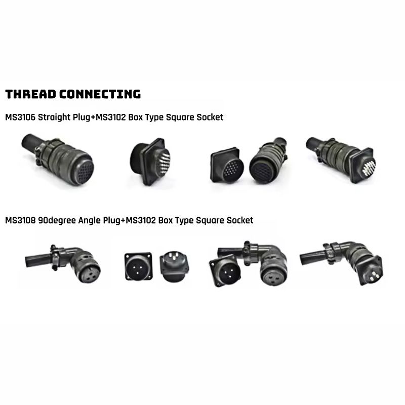 MS MIL Connector 5105 Aviation Plug and Socket, MS3106, MS3102, 10SL, 12S, 14S, 16S, 18, 20, 22, 24, 28, 32, 36, 48 Circular Connectors, MIL-C-5015