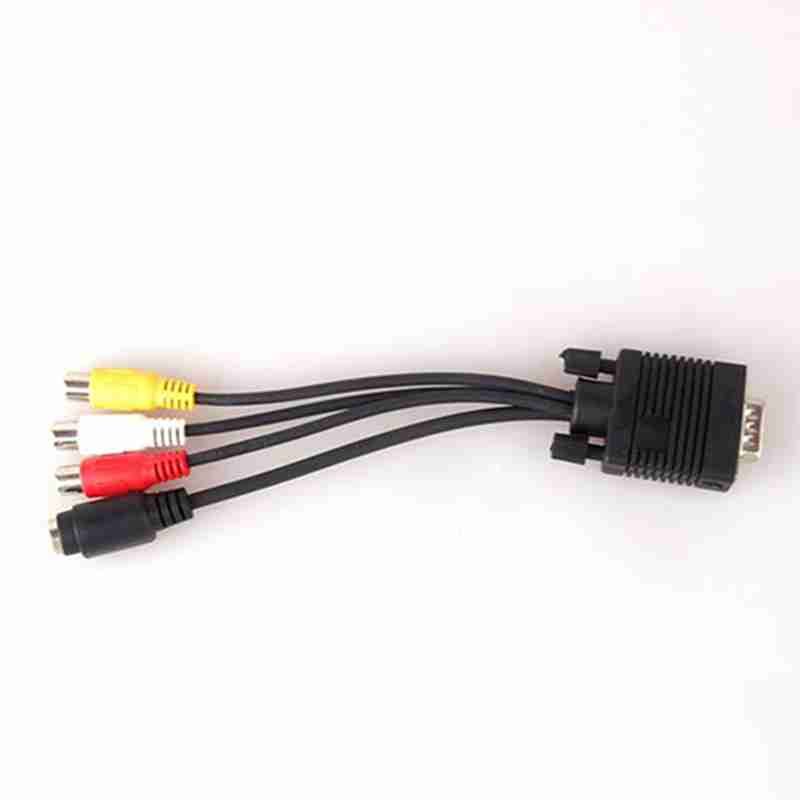 VGA to S-Video Cable + 3 RCA (AV) Cables / VGA to S-Video Terminal Cable, VGA to AV 