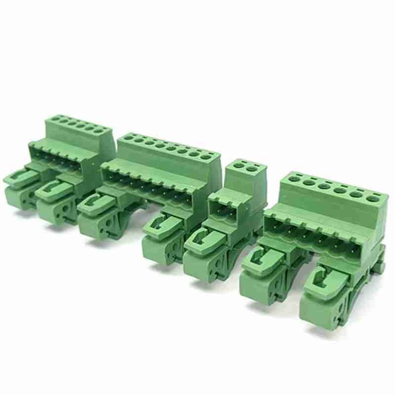 Rail-mounted Terminal Block, 2EDG-UKR-5.08 Plug-and-Socket Type, Weldless Butt-Joint, Matched with 35/15MM Leg Rail for Plugging and Unplugging 