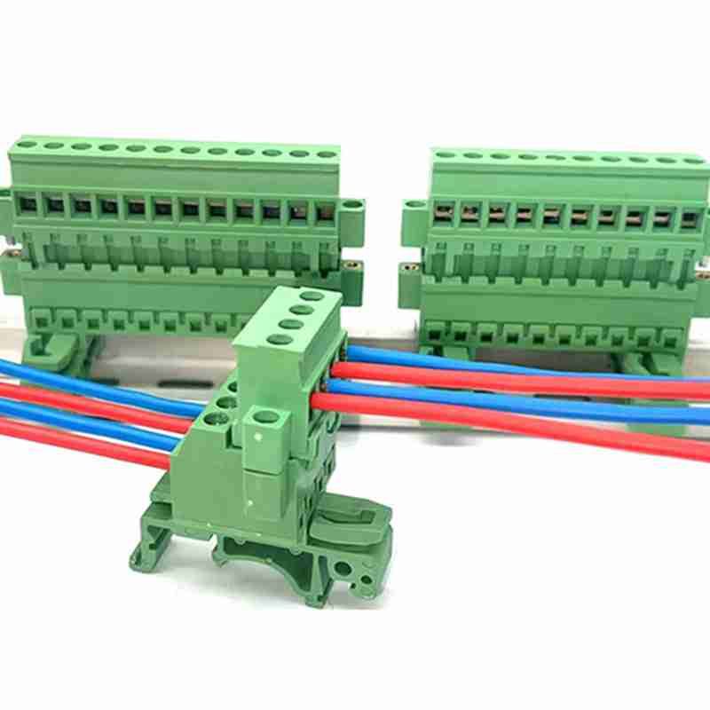 Rail-mounted Terminal Block, 2EDG-UVKM-5.0, Matched with KAM Side Connecting Terminal with Ears, Applicable to 35mm and 15mm Rails 