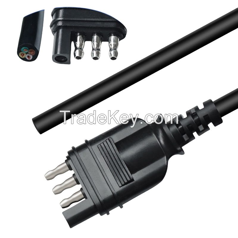 American SAE 4-pin Trailer, Automobile Wire Harness, Universal Connection and Extension Trailer Wire, Tail Light, Signal Light and Power Cord