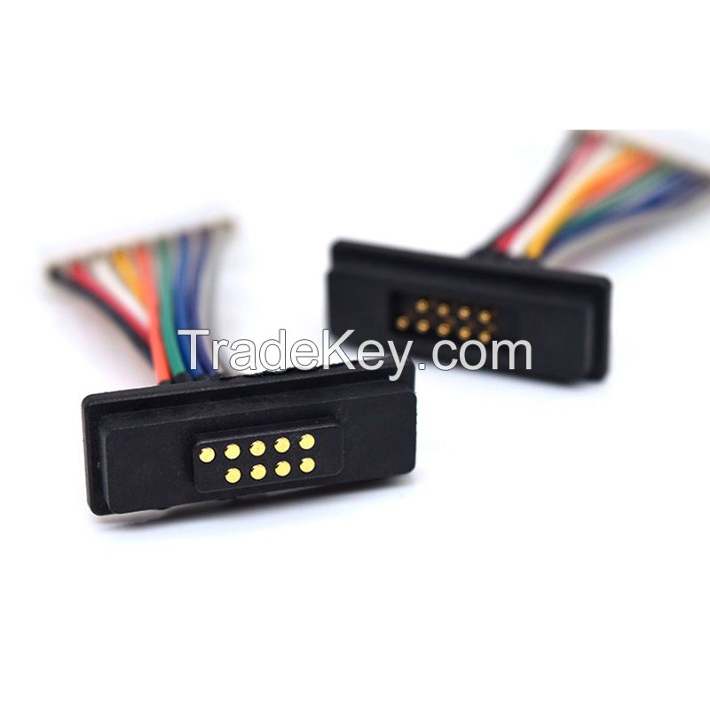 Magnetic Charging Terminal Wires For Smart Wearable Medical Devices, Magnetic Connectors, 9-Pin Magnetic Charging Terminal Wires