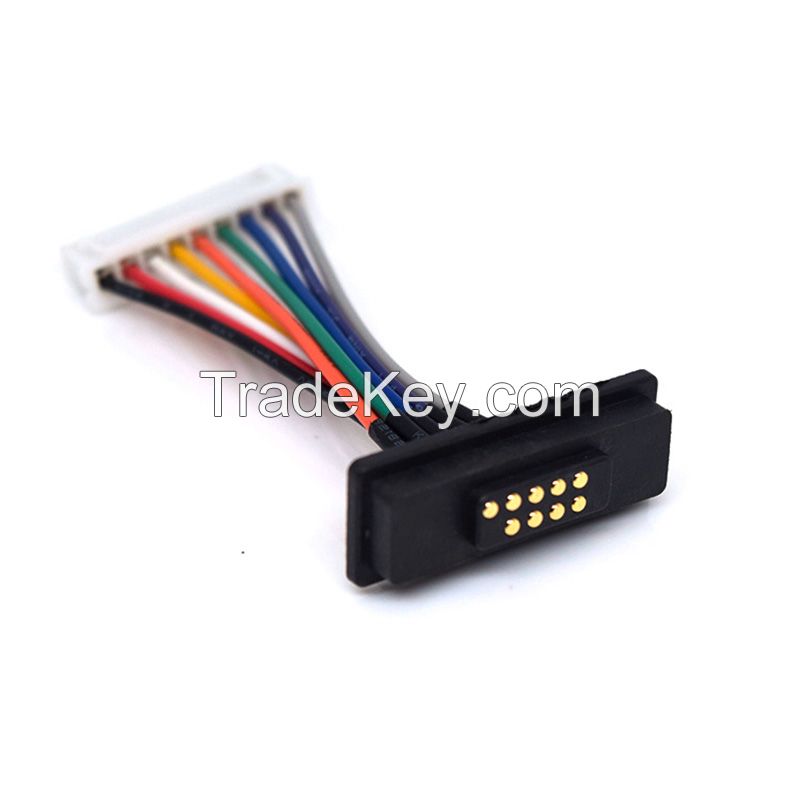 Magnetic Charging Terminal Wires For Smart Wearable Medical Devices, Magnetic Connectors, 9-Pin Magnetic Charging Terminal Wires